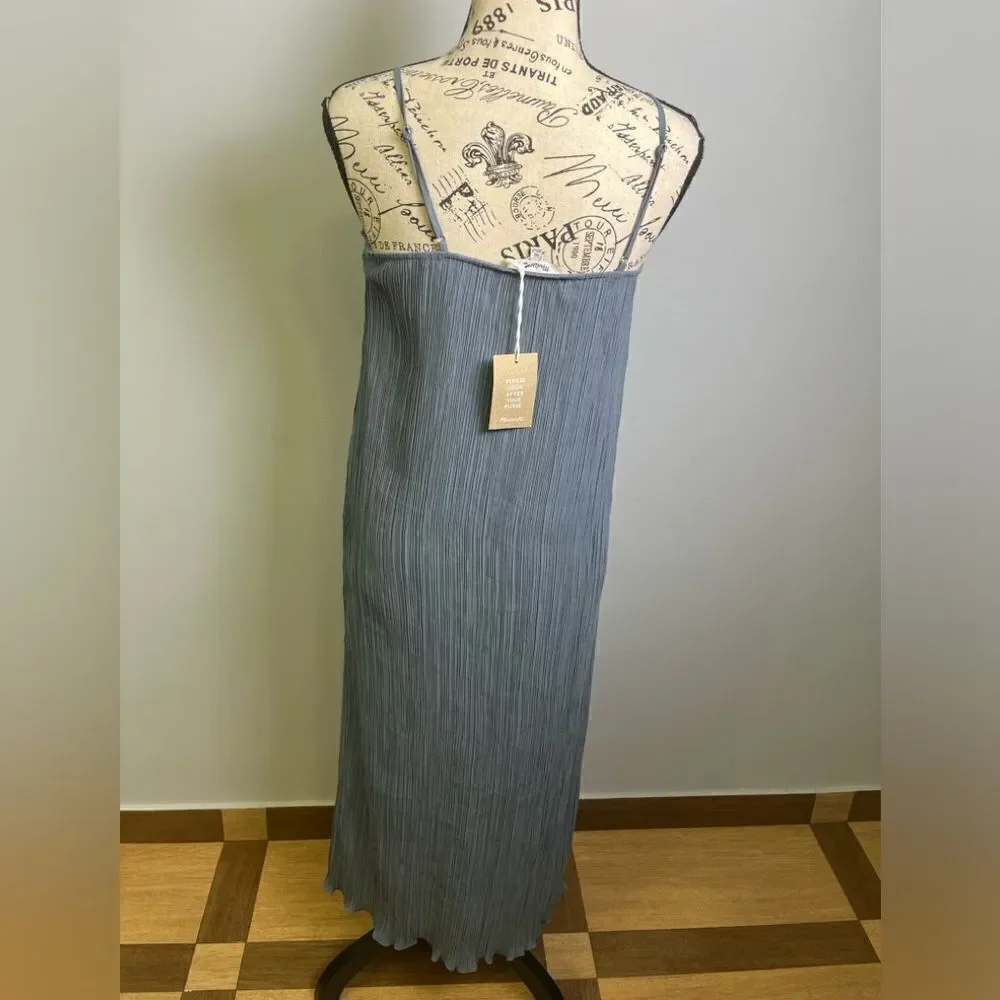 Madewell The Goldie Dress in Plissé NWT Size 00